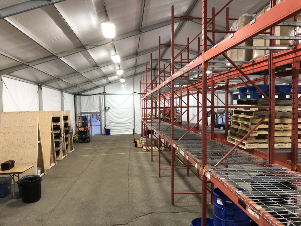 Temporary Warehouse with Pallet Racking