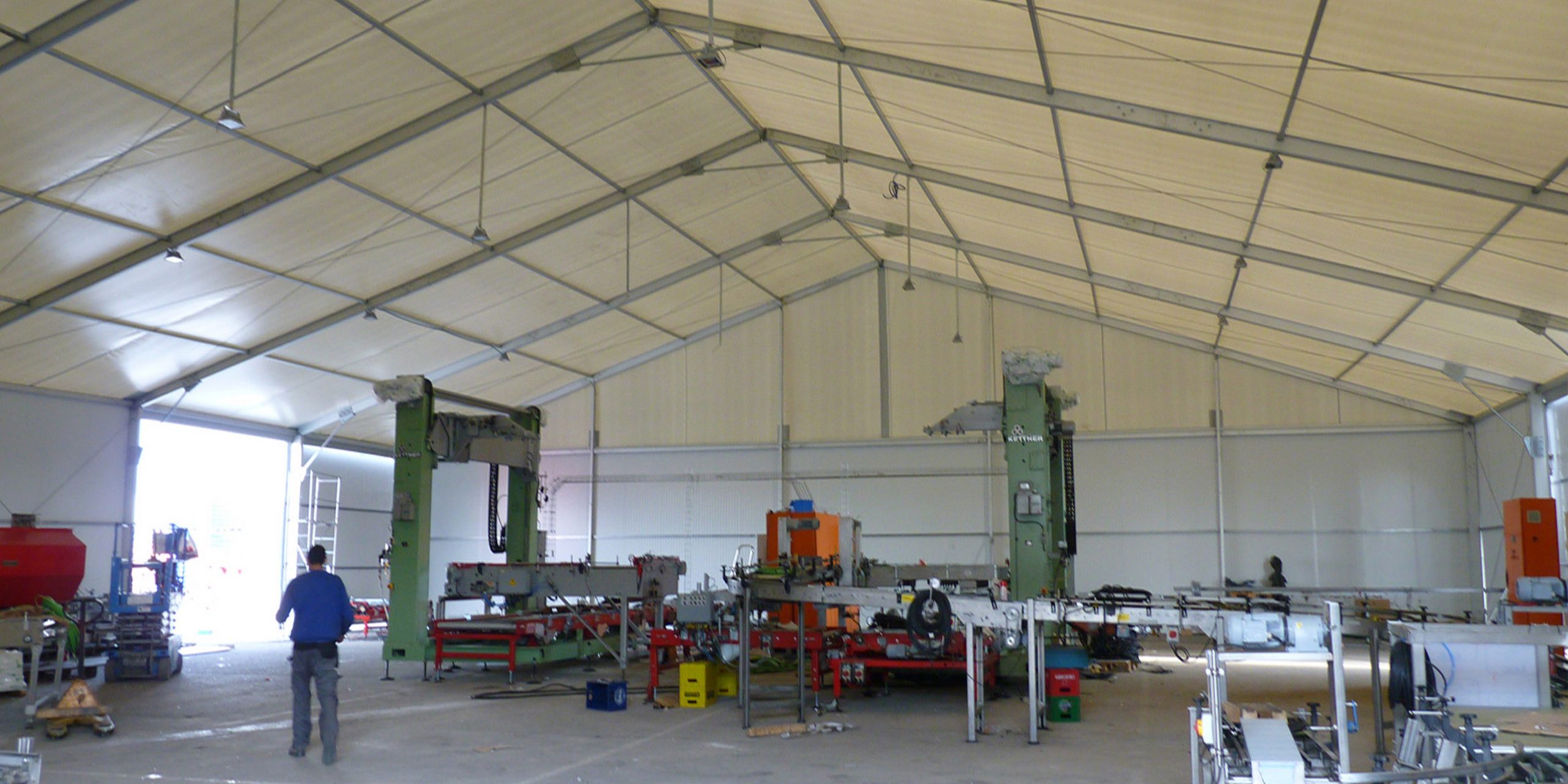 Manufacturing structure tent rental for industrial operations in Michigan